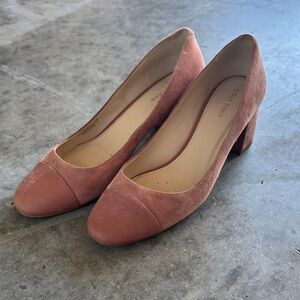 Cole Haan Women's Blush Suede Block Heels